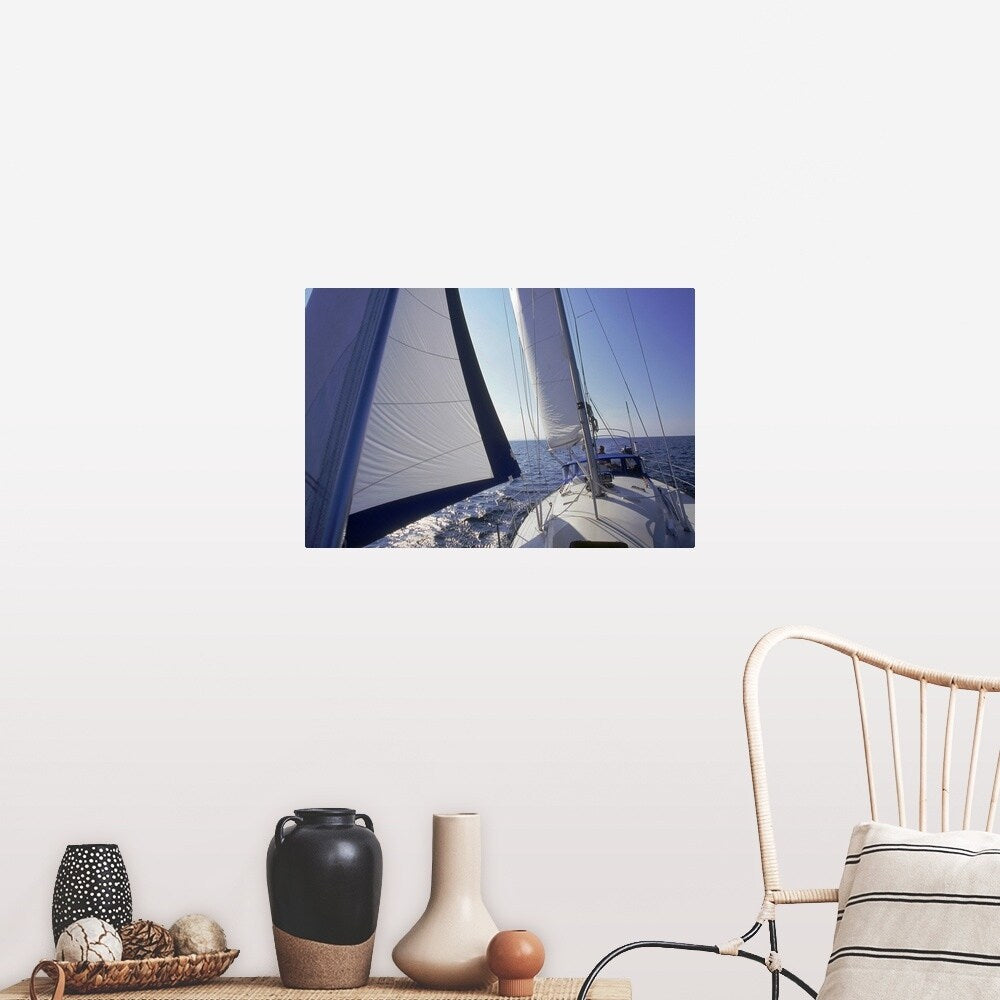 "Sailing in Georgian Bay , Lake Huron , Ontario , Canada" Poster Print - Multi