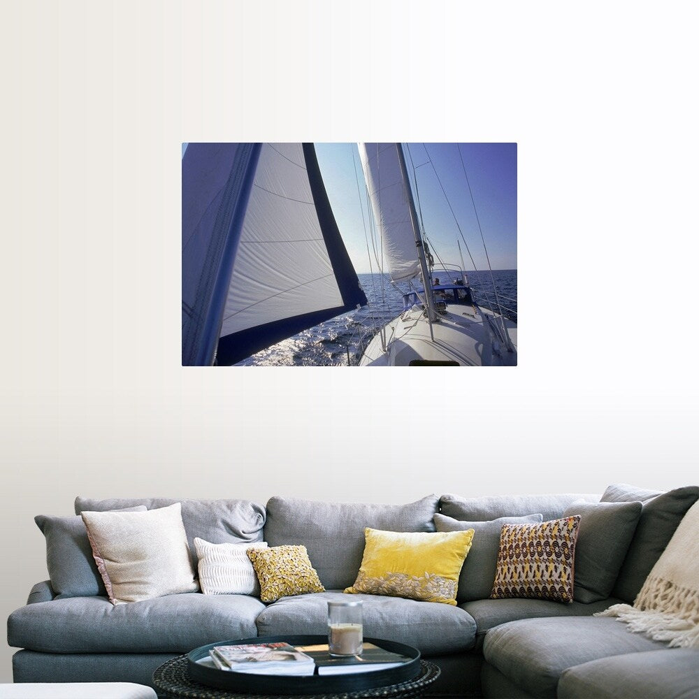 "Sailing in Georgian Bay , Lake Huron , Ontario , Canada" Poster Print - Multi