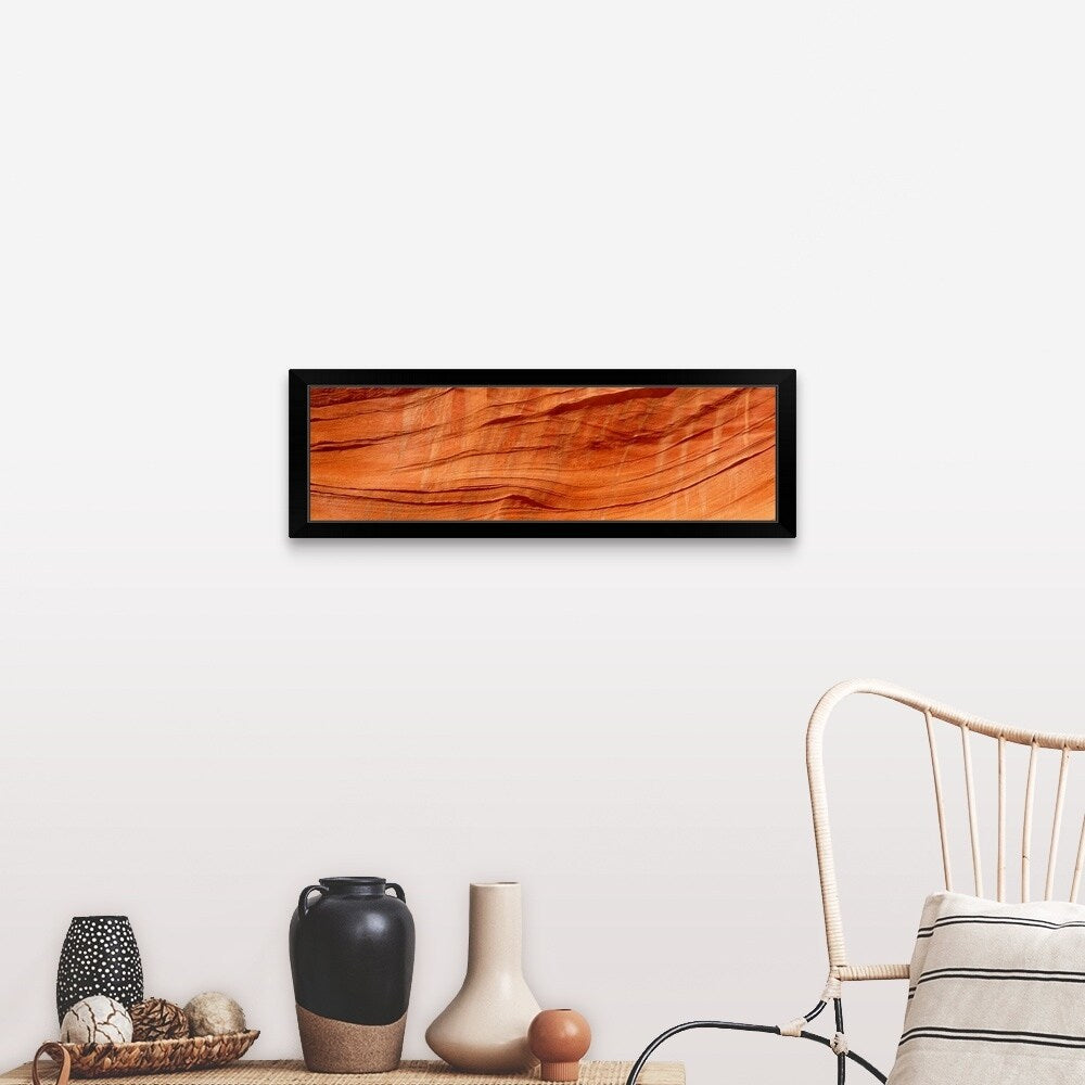 "Sandstone Patterns Paria Canyon AZ" Black Framed Print