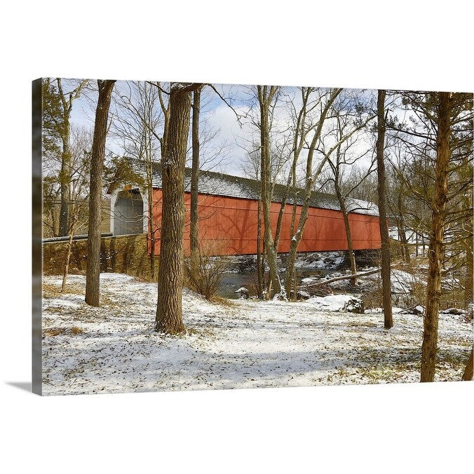 "Sheard's Mill covered bridge, eastern PA" Canvas Wall Art