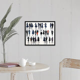 "Skirts and Suits" Black Float Frame Canvas Art