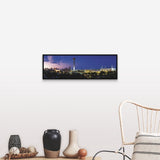 "Skyscraper in a city, San Antonio, Texas" Black Float Frame Canvas Art