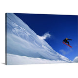 "Snowboarder in mid-air" Canvas Wall Art