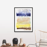 "Soluble I" Black Float Frame Canvas Art