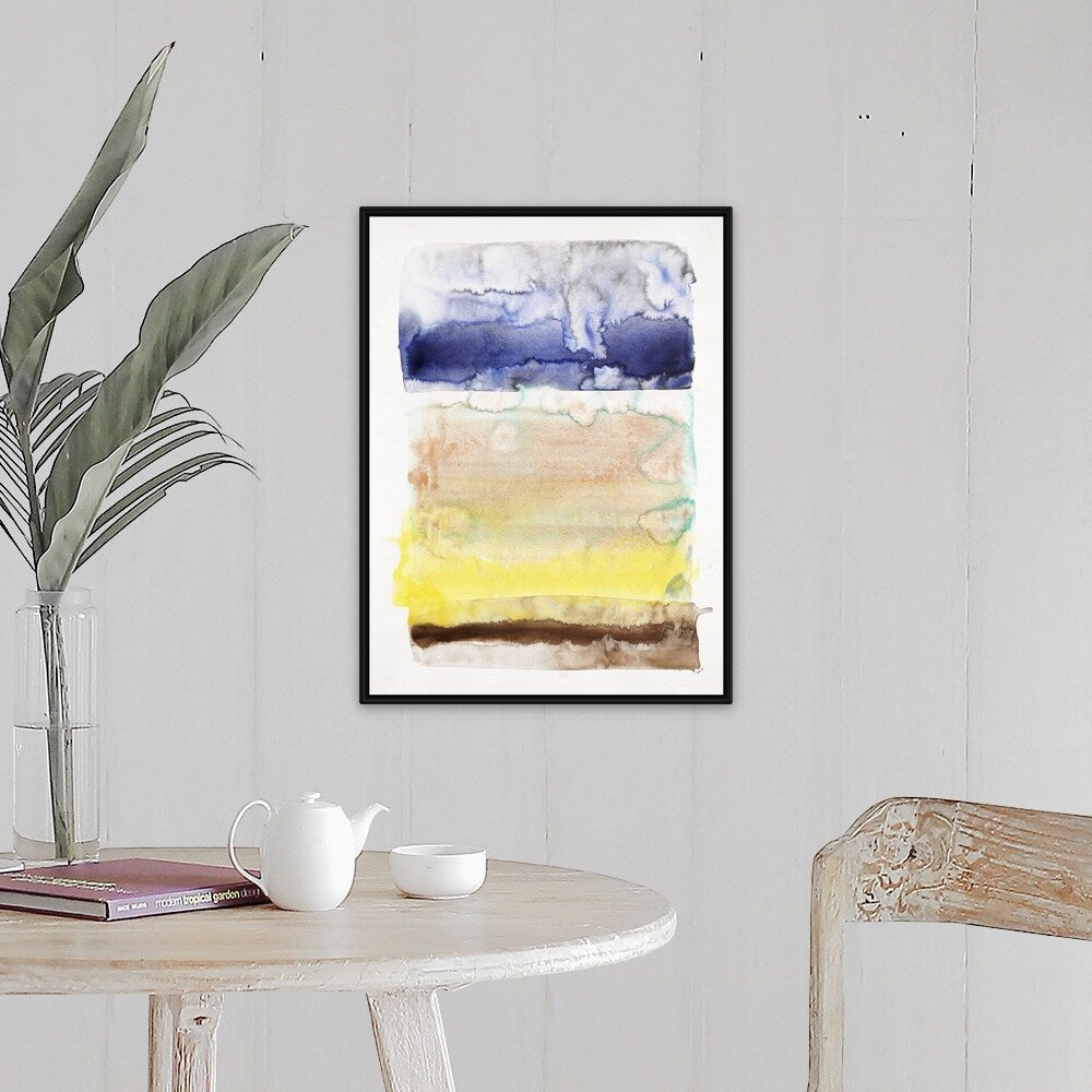 "Soluble I" Black Float Frame Canvas Art