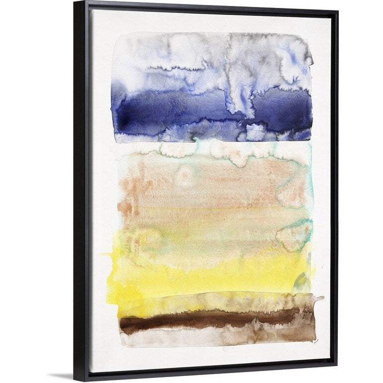 "Soluble I" Black Float Frame Canvas Art