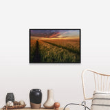 "Somewhere At Sunset" Black Float Frame Canvas Art