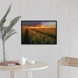 "Somewhere At Sunset" Black Float Frame Canvas Art