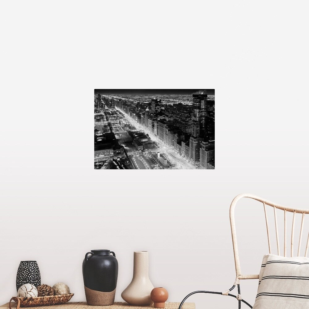 "South Michigan Avenue Street Wall, Chicago, Illinois" Poster Print - Multi
