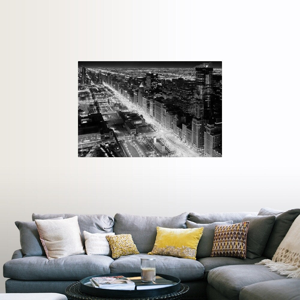 "South Michigan Avenue Street Wall, Chicago, Illinois" Poster Print - Multi