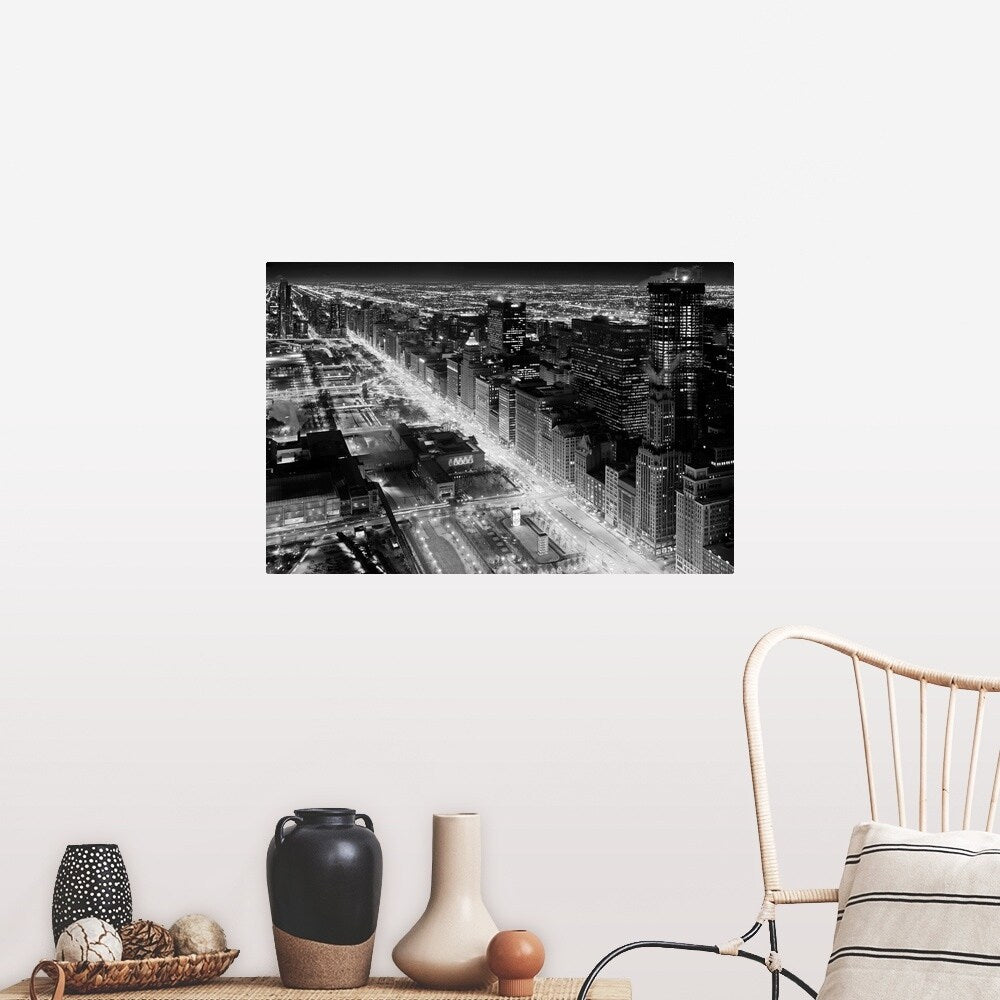 "South Michigan Avenue Street Wall, Chicago, Illinois" Poster Print - Multi