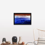 "Storm Clouds Over Hells Canyon" Black Framed Print