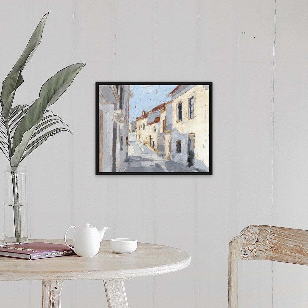 "Sun-washed I" Black Float Frame Canvas Art
