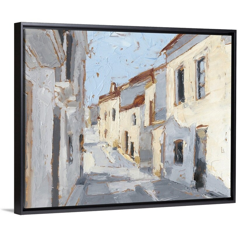 "Sun-washed I" Black Float Frame Canvas Art