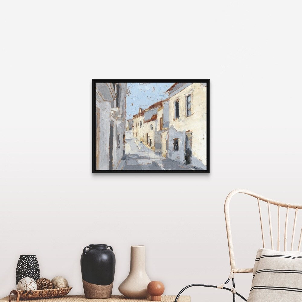 "Sun-washed I" Black Float Frame Canvas Art