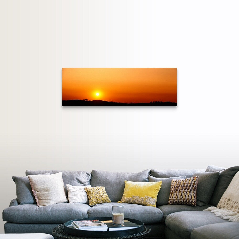 "Sunset Tuscany Italy" Canvas Wall Art