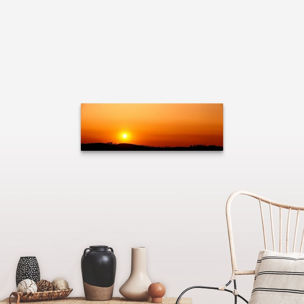 "Sunset Tuscany Italy" Canvas Wall Art