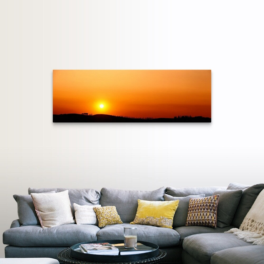"Sunset Tuscany Italy" Canvas Wall Art
