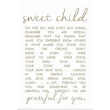 "Sweet Child Letter" Poster Print