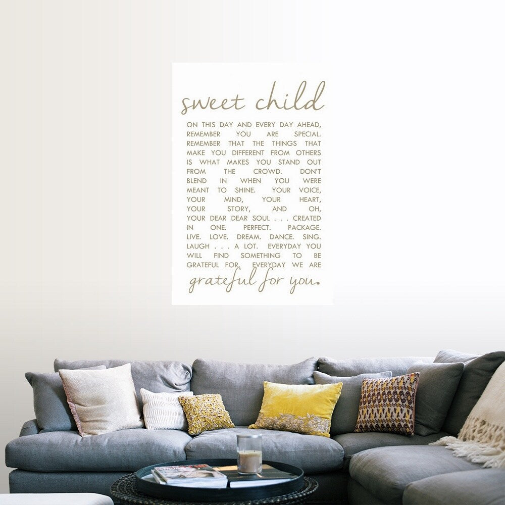 "Sweet Child Letter" Poster Print