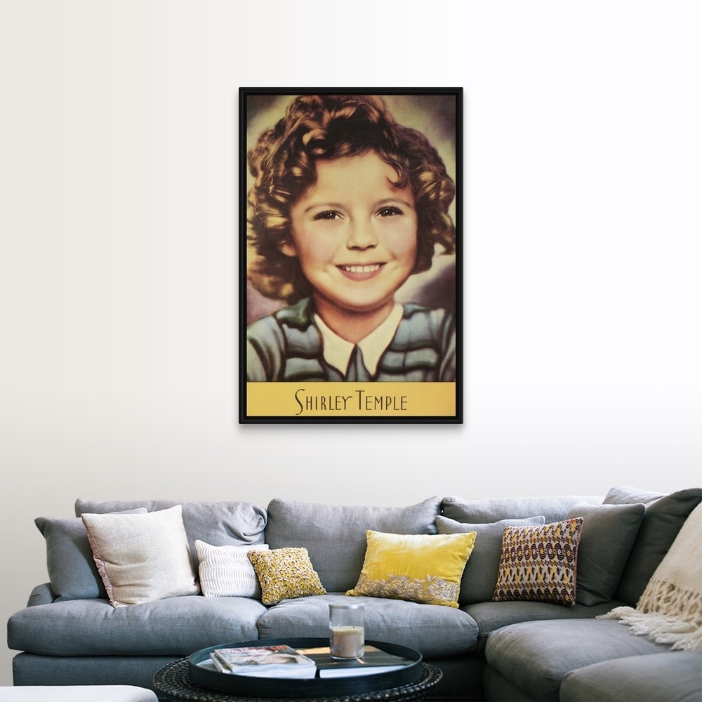 "Temple, Shirley (1934)" Black Float Frame Canvas Art