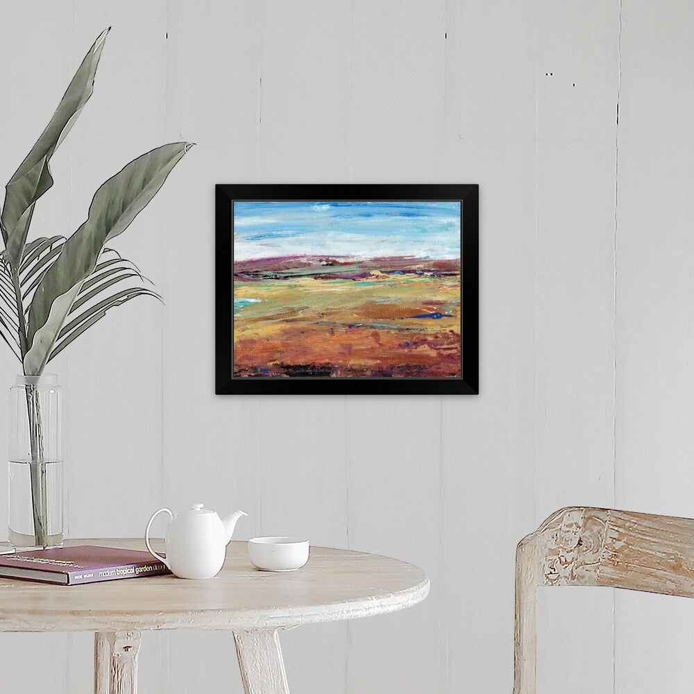 "Terra Vista I" Black Framed Print