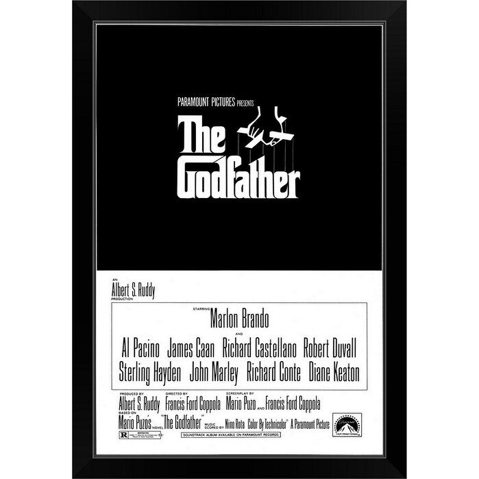 "The Godfather (1972)" Black Framed Print