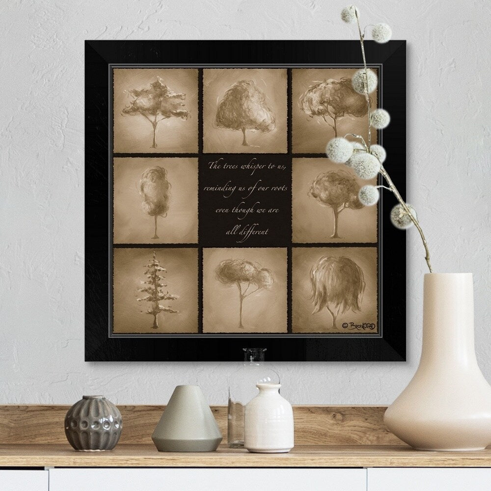 "The Trees Whisper" Black Framed Print
