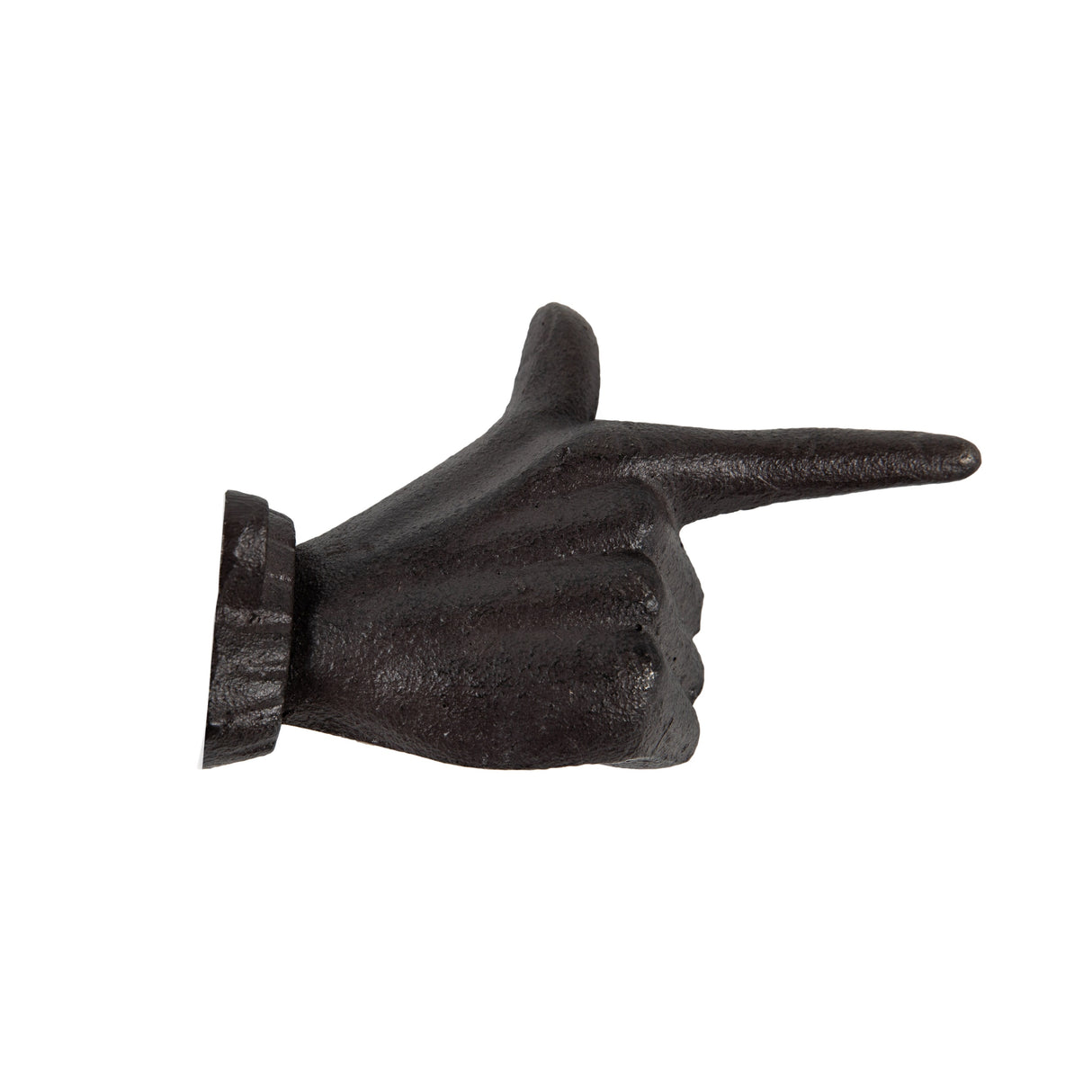 "Thumbs up & Pointing Finger" Dark Brown Cast Iron Wall Mount Hook Set (Set of 2)