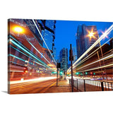 "Traffic at night" Canvas Wall Art