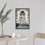 "Trevi Fountain, Rome, Italy" Black Float Frame Canvas Art
