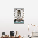 "Trevi Fountain, Rome, Italy" Black Float Frame Canvas Art