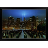 "Tribute in Light, New York City" Black Framed Print