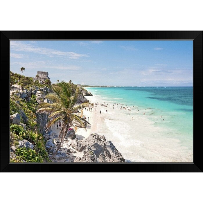 "Tulum beach" Black Framed Print