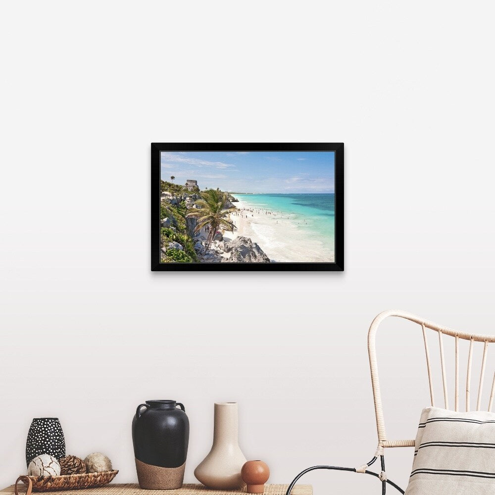 "Tulum beach" Black Framed Print