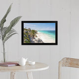 "Tulum beach" Black Framed Print