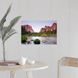 "Valley with sunset" Poster Print - Multi