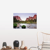 "Valley with sunset" Poster Print - Multi