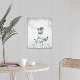 "Water Blossom Blues" Canvas Wall Art