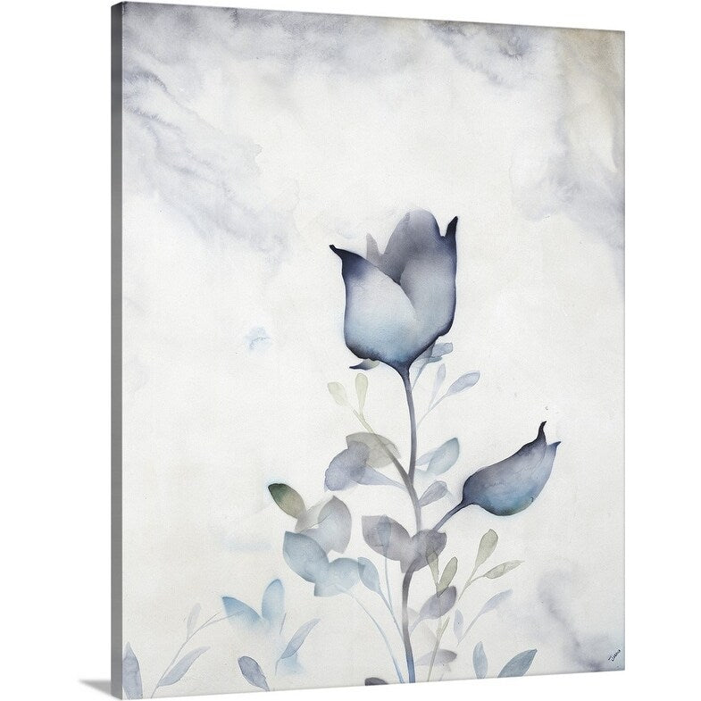 "Water Blossom Blues" Canvas Wall Art