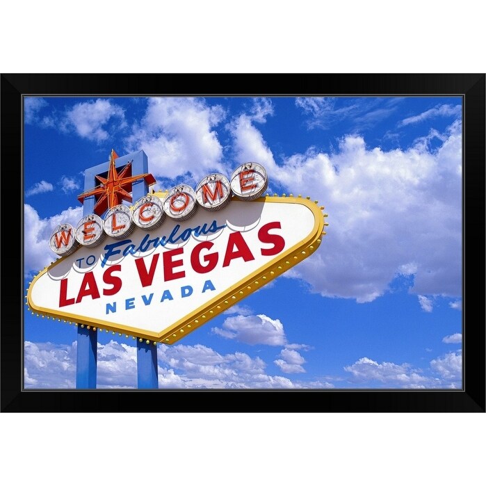 "Welcome to Las Vegas sign" Black Framed Print