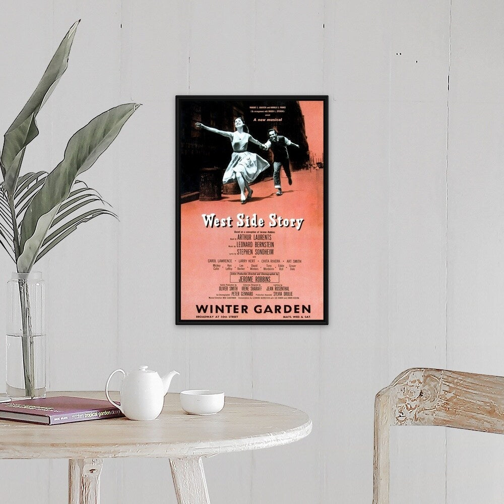 "West Side Story (Broadway) (1957)" Black Float Frame Canvas Art