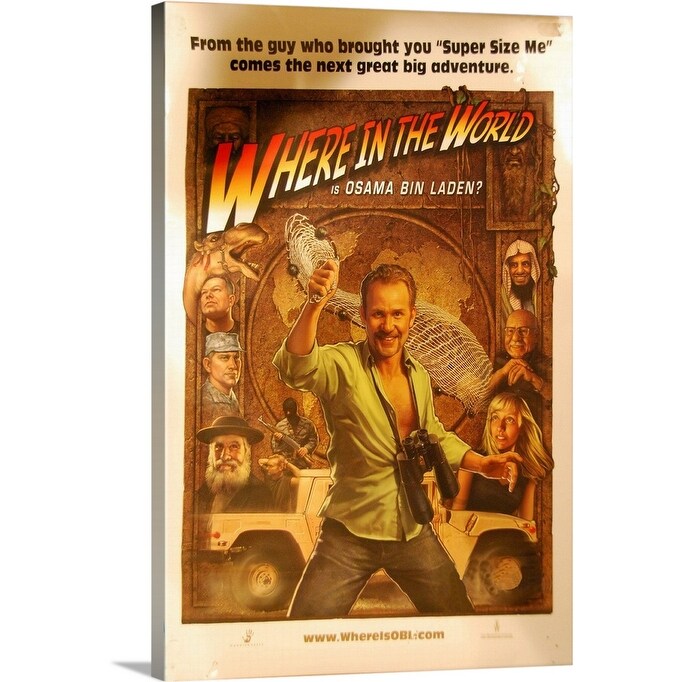 "Where in the World is Osama Bin Laden? - Movie Poster" Canvas Wall Art
