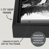 "Wide Open" Black Float Frame Canvas Art