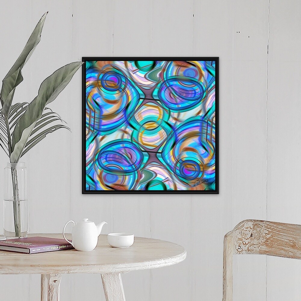 "Wild Blue Yonder" Black Float Frame Canvas Art