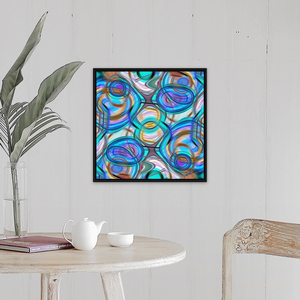 "Wild Blue Yonder" Black Float Frame Canvas Art