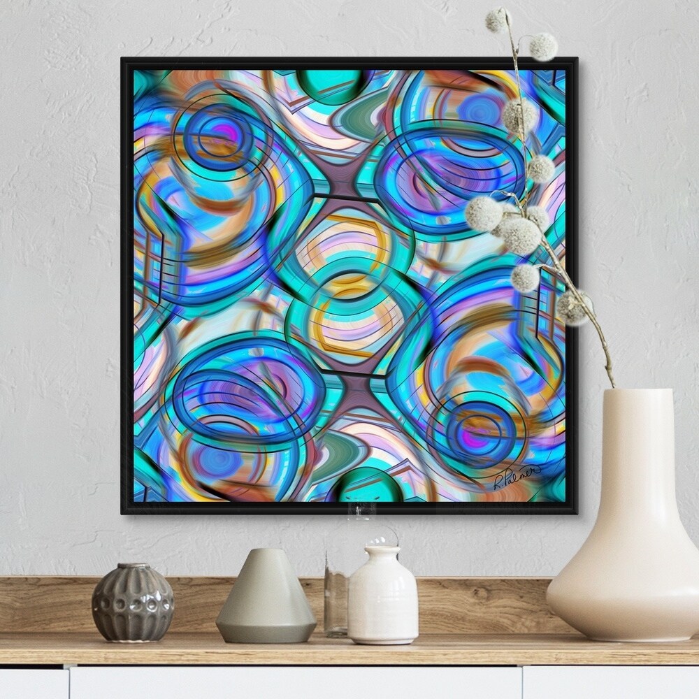 "Wild Blue Yonder" Black Float Frame Canvas Art