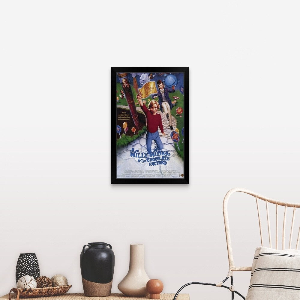 "Willy Wonka and the Chocolate Factory (1971)" Black Framed Print