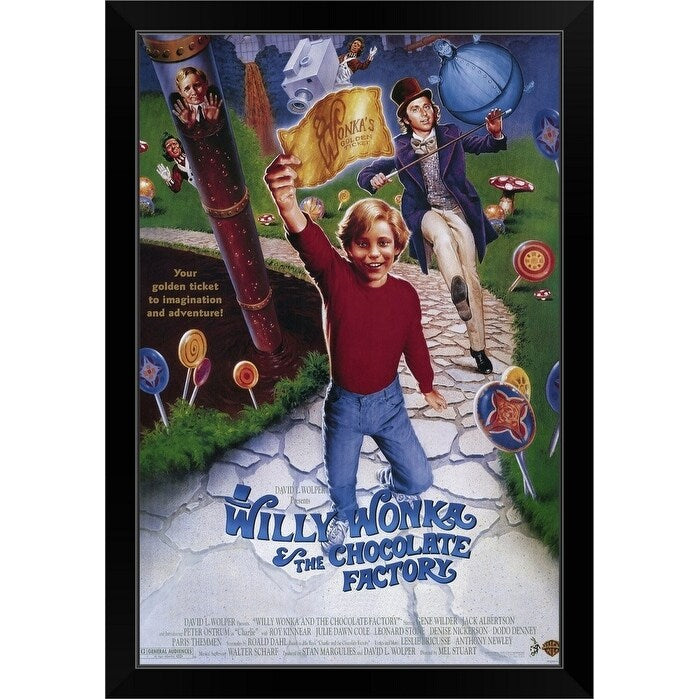 "Willy Wonka and the Chocolate Factory (1971)" Black Framed Print