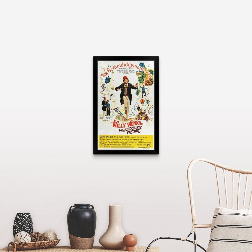 "Willy Wonka and the Chocolate Factory (1971)" Black Framed Print